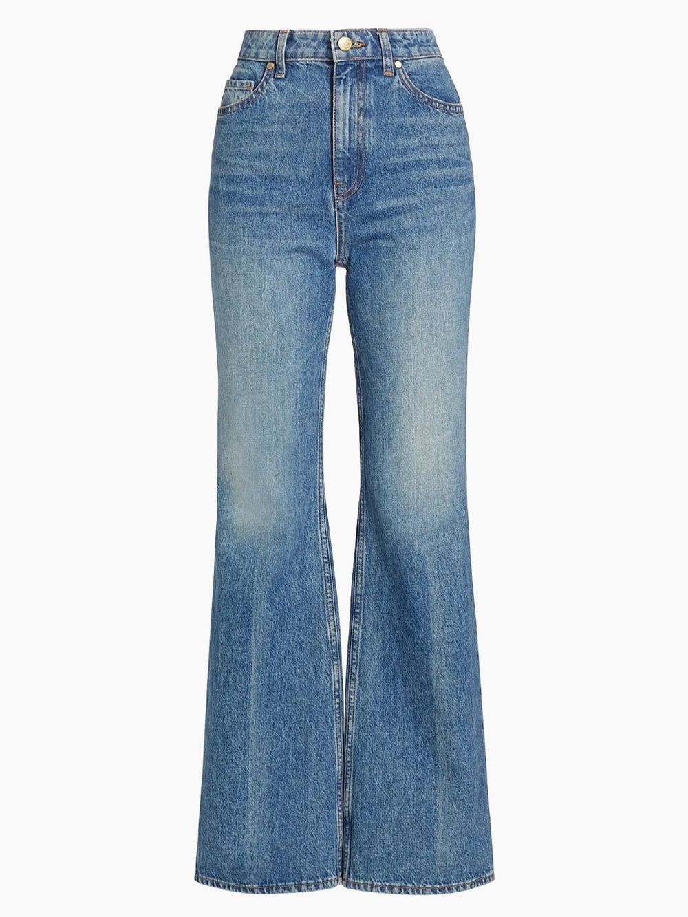 Ulla Johnson Martine Jean Light Blue High-Rise Flare Denim Size 23 100% Cotton